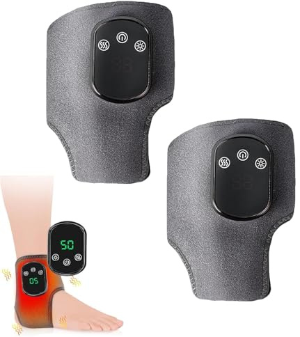 Massage Pieds,Massage Pieds Électrique Chauffant,3 modes de massage et 5 températures，Rechargeable m assage pied s, Soulage Douleurs, Tensions (2pcs)