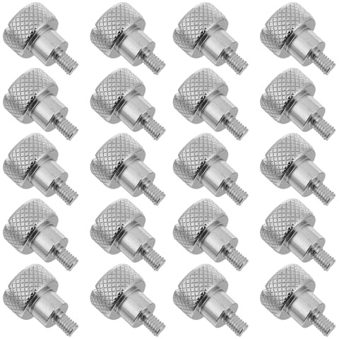 FIXOSHEE 20 Viti a Testa Zigrinata per Piedino Premistoffa da Cucito Bulloni Filettati in Acciaio Inox 5Mm per Riparazione e Manutenzione Macchine da Cucire Vite di Serraggio per