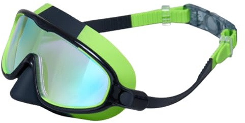 LUDHEP Lunettes de Plongée Enfants, Anti-buée Anti-fuite UV 180°HD, Étanches pour 4-16 Ans Natation Plongée