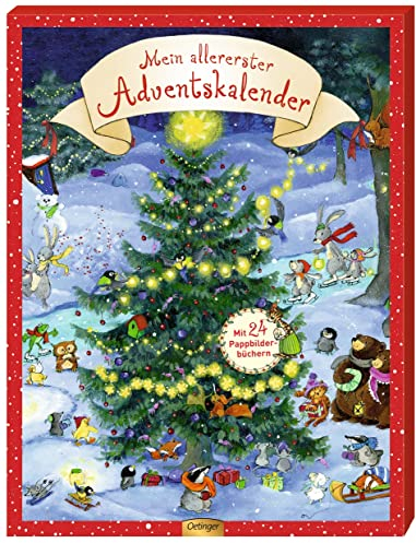 Mein allererster Adventskalender: mit 24 Pappbilderbüchern zum Herausnehmen: 24 weihnachtliche Geschichten für Kinder ab 2 Jahren