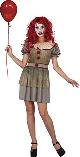 Ciao - Horror Creepy Clown costume travestimento ragazza donna adulto (Taglia unica)