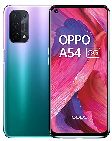 OPPO A54 5G - 4GB RAM and 64GB +Extendable Storage SIM Free Smartphone (6.5' Screen, 5000 mAh Battery, 48MP Quad Camera, 90Hz Refresh Rate) - Fantastic Purple (Renewed)