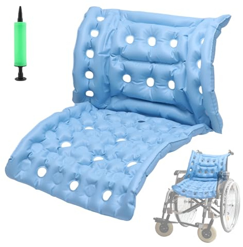 Faderr Bed Sore Cushions for Butt for Recliner, Pressure Sore Cushions for Sitting in Recliner, Inflatable Wheelchair Cushions for Pressure Relief (Blue)
