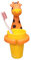 Zahnbecherhalter,Kinderzahnbürstenhalter mit Tasse,Tier-geformte Zahnbürstenhalter Mit Saugnapf,Cartoon Zahnbürstenhalter,Niedliche Zahnbürstenhalter,Reinigungsmittel Für Babys Und Kinder (Giraffe)
