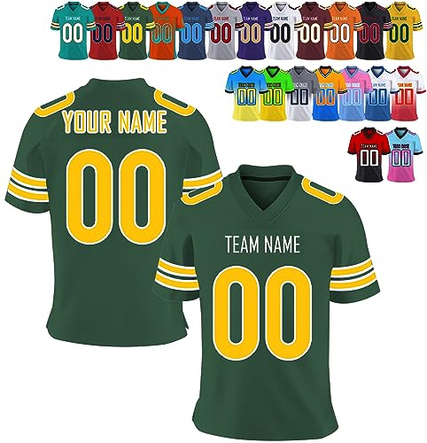 Maglia da Calcio Personalizzata Nome e Numero della Squadra Stampati Maglie Sportive Personalizzate per Uomini Donne Giovani