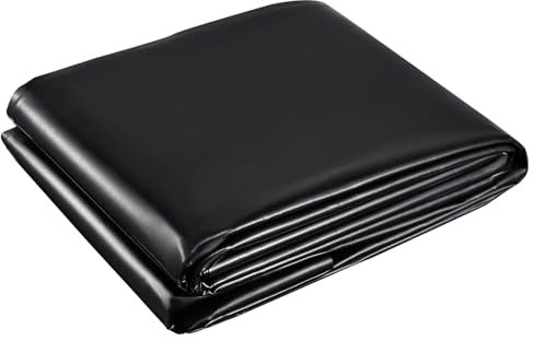 Coolty Revestimiento de estanque negro resistente para jardín, estanques de peces, forro preformado para estanques de peces, paisajismo, arroyos de agua, fuentes de cascada (3 m x 4 m)