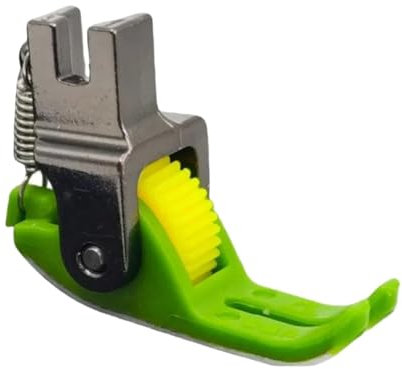 Perfeclan Roller Presser Foot Narrow Wheel Presser Foot Professional Multifunctional for Lockstitch Sewing Machine Wheel Removable