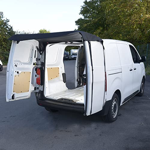 UK Custom Covers BDC511 Tailored Rear Barn Door Awning Cover Black - To Fit Citroen Dispatch 2016 Onwards
