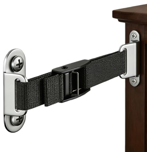 Furniture Anchors (2 Sets) for Baby Proofing,Anti Tip Furniture Anchors,Furniture Wall Anchor,Adjustable Furniture Straps,Wall Anchors for Furniture Securing for Baby&Pet Safety