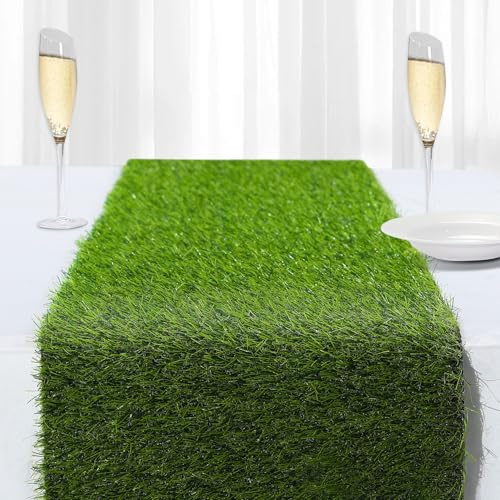 Artificial Grass Table Runners-13 x 72 Inches Faux Grass Table Runner for Golf Themed Party,Synthetic Turf Table Runner for Wedding Party, Birthday, Banquet, Baby Shower, Home Decor