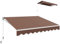 HOMASIS Einziehbare Markise 2,5 x 2/3 x 2,5 m, Gartenmarkise mit UV- & Wasserschutz, Balkonmarkise mit Handkurbel, Winkel einstellbar, Gelenkarmmarkise für Balkon & Terrasse (Braun 295 x 250 cm)