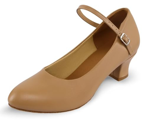 Asyusyu Character Shoes Women 1.55 Heel Suede Sole Ankle Strap Dance Shoes
