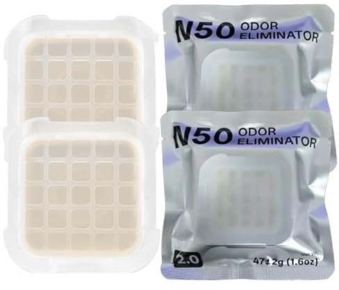 TENGWA Eliminador de Olores Paquete de 2 Neutralizador de Olores Actualización 2.0 Desodorante Arena Gatos 5 x 5 cm Apto para Todo Tipo de Areneros Cubos de Basura Armarios de Baño y Espacios Pequeños