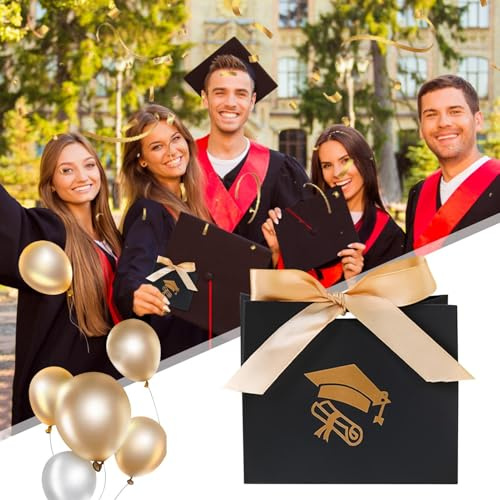Sacchetti Di Caramelle Per La Laurea - Pacchetti Di Carta Pieghevoli, Contenitore Per I Ricordi Degli Studenti, Dettagli Per Le Celebrazioni | Utilizzo Candy Bar, Eventi Scolastici, Università, Feste
