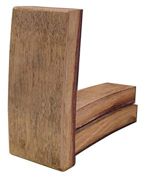 Temesso Set de 3 pies para barriles o maceteros, Base Fabricada con Las duelas del Barril de Vino (2 duelas (6 cm Alto))
