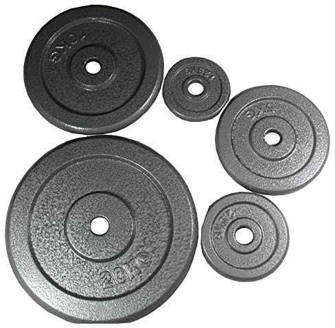 Lisaro Hantelskivor | av gjutjärn | 1,25–20 kg – 30/31 mm borrning | hantelskiva/viktskiva | kroppsbyggnad | 1 x 20 kg leverans per st. (Specialpris)