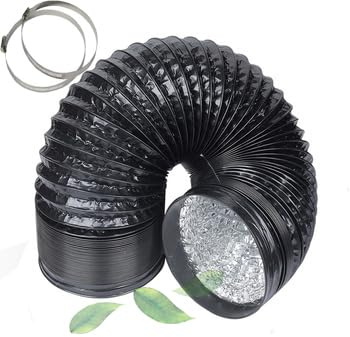 Schahba Tubo di ventilazione in PVC, 10 m (125 mm), flessibile, ad alta resistenza alla pressione, per sistemi di ventilazione
