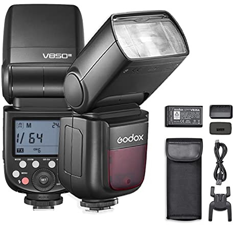 Godox V850III Flash pour Caméra, GN60 Speedlite 450 Flashs à Pleine Puissance, Recharge 1,5s, HSS 1/8000s pour Appareil Photo Canon Nikon Sony Fuji Olympus Panasonic