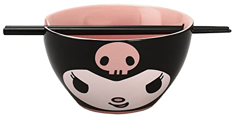 Bioworld Sanrio Kuromi 20 oz Ramen Bowl With Chopsticks