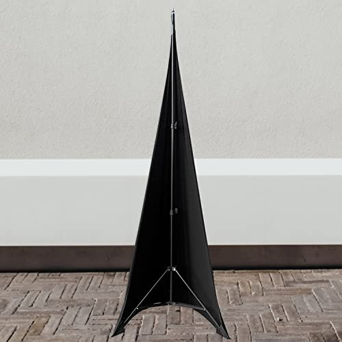 WedDecor Cubierta de soporte para altavoz de DJ con trípode de doble cara, color negro, para bodas, banquetes, cumpleaños, recepción, fiestas, eventos especiales, lavable, 5 unidades