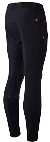 B Vertigo Ethan Funktionale Herren Reithose mit Vollbesatz, Blau, 46