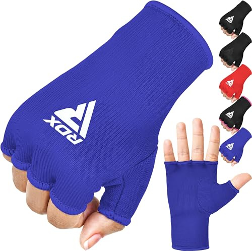 RDX Bandes Boxe sous Gants, Élastiqué Protege Main Sparring Arts Martiaux Protecteur de Poing, Boxing Inner Gloves Hand Wraps, Gants de Frappe Boxeur Adulte Femme Homme