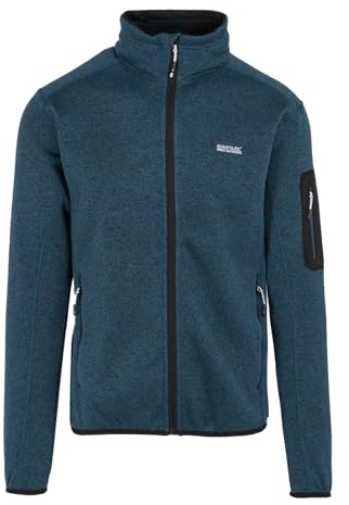 Regatta Herren Jacke Outdoorjacke Fleecejacke Newhill, Farbe:Dunkelblau, Artikel:-ZV7 Moonlight Denim, Größe:M