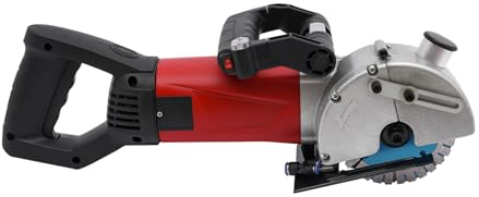 Mauernutfräse, 3500 W, Wandschlitzmaschine, Fräsmaschine, Wandfräse, Nut, elektrische Fräsmaschine, Wandfräse, 5 Klingen, Säge 125 x 15 mm, für Schneiden von Wänden aus Gußbeton