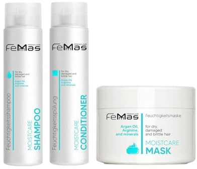 Femmas Moistcare hårvårdsset schampo, balsam, mask 300 ml vardera
