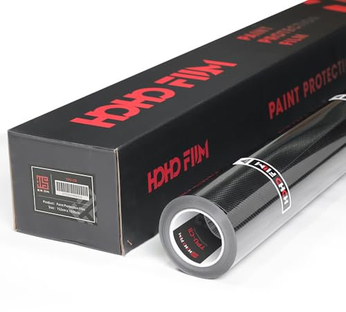 HOHOFILM Carbon Black TPU PPF Gloss Carbon Fiber Wrap Film Car Paint Protection Film Self-Healing (152cmx30cm)