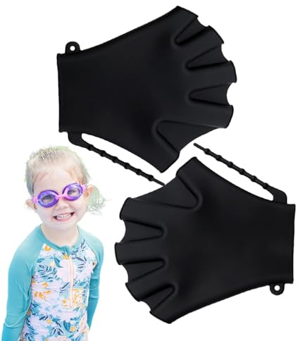Schwimmhandschuhe mit Webbed-Paddeln, wasserdicht, rutschfest, für Wassertraining, Übungsgerät, Handschutz