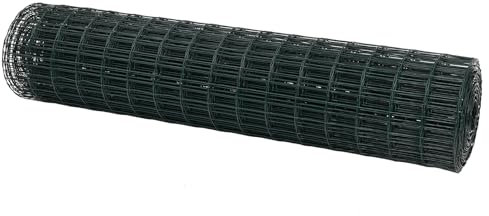 vidaXL Cerca Euro Verde 1.2 x 10m de Acero Cubierto de PVC, Ideal para Jardín y Áreas Agrícolas, Diseño Moderno, Cerca Exterior Duradera, Marcador Decorativo de Límite, Barrera de Terraza Impermeable