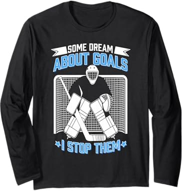 Hockey Portiere Hockey su Ghiaccio Portiere Divertente Hockey Ragazzi Ragazze Maglia a Manica