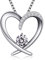 Jewlldeen Collane da donna Argento 925 Cuore Gioielli Donna con Elegante Confezione Regalo Lunghezza catena 18'' Regali per la mama/festa/anniversario/compleanno