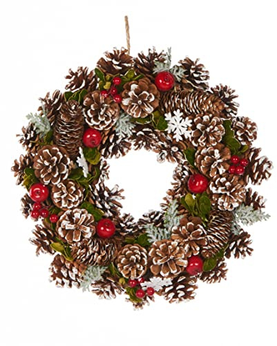 Couronne de Noël baies des bois 35 cm