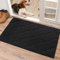COSY HOMEER Fussmatte Innen 50 x 80 cm, Schmutzfangmatte Waschbar 1,5 cm Dicke, Eingangsteppich Sauberlaufmatte Hundeteppich Maschinenwaschbar für Flur, Küche, Hintertür, Schwarz