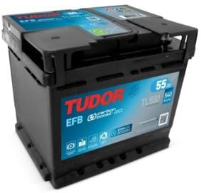 TUDOR Batería 55, Ah 540, A/EN TL550 L 207mm B 175mm H 190mm Compatible con VW Polo V Hatchback 6R1, 6C1 up! Hatchback 121, 122, BL1, BL2, BL3, 123 Golf VII Hatchback 5G1, BQ1, BE1, BE2 ID.4 E21