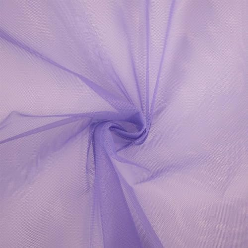 Tüll Stoff, standfest, Tüllstoff als Meterware, Kostümstoff, Dekostoff, uni lila (Länge am Stück ab: 100cm / Breite: 150cm)