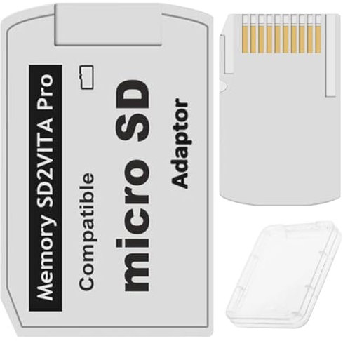 ZHUROUPU SD2Vita Game 6.0 Memory Card Adapter, for PS Vita PSVSD Micro SD for PSV 1000/2000 3.60 HENkaku Enso System, TF Card Holder to 512G for PSVITA 1000/2000 3.60-3.74 Firmware System (2 Pack)