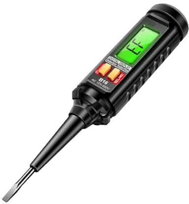 Pluma probador de voltaje, pluma detector de tensión - Probador de voltaje LCD sin - Detector de circuito - Sensor de voltaje AC 12V-300V NVC, herramienta eléctrica, linterna, buscado