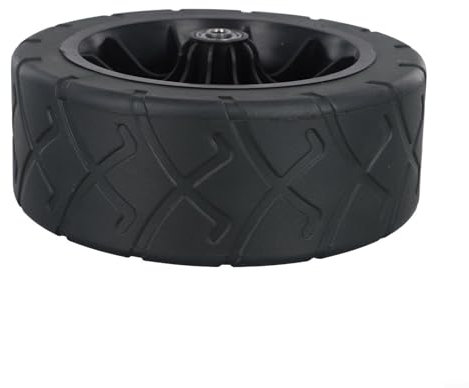Besttoolifes 8 Inch PU Replacement Utility Wheel for Camping Cart Shopping Trolley Beach Wagon Mute Wheel Large Tire Bearing 0.8 Inner Diameter Wheelbase 8.5cm Black(7cm)