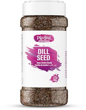 Pardesi Dill Seed (Suwa/Soya) 200g - Whole Dill Seeds for Pickling, Bread & Indian Cooking | Halal | Dual-Cap Jar