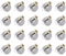 Vroxdrez Vidrio Retenedor Clips Kit, 13 mm Diámetro, Soporte con Tornillos para Gabinetes, Puertas, Ventanas y Espejos, Juego de 20 Unidades