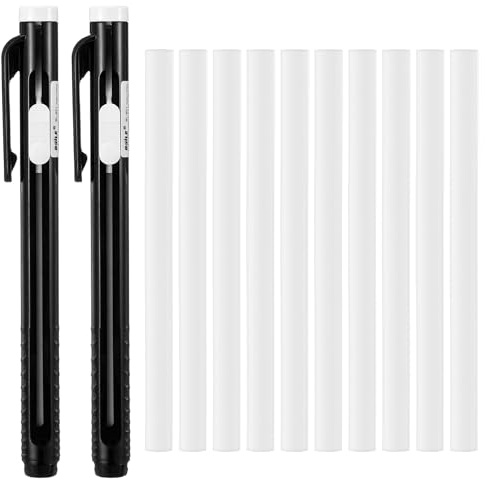 12 Pcs Einziehbare Mechanische Radiergummi Set, Einziehbare Radierstifte nachfüllbarer Präzisionsradierer Radiergummi Stifte für Bleistifte Zeichnen, Lernen, Büro