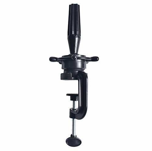 Davinona Mannequin Training Head Ständer verstellbar, 1 Stück für Training Praxis Leinwand Head Halteschelle Ständer für Perücke Display Styling schwarz