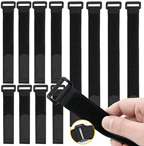 O-Kinee 30 Stück wiederverwendbare Klettkabelbinder in 3 verschiedenen Längen—300mm/250m/200mm, Kabel Klettband Wiederverschließbar Klett Kabelbinder Klettverschluss für Home Office Büro und Gartena