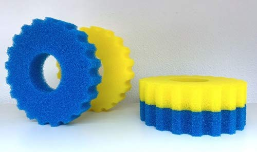 Pondlife Ersatz-Filterschwämme für Druckfilter CPF-5000 2X Blau (grob) 2X Gelb (fein)