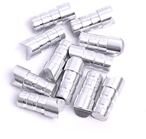 Elkrich Bogenschießen Pfeilnocke Pfeil Nocken für Armbrustbolzen Aluminium Pfeilnocke Moon Nock Ends für ID 6.2mm Peilwelle Carbonpfeil End Zubehör (50Stück)