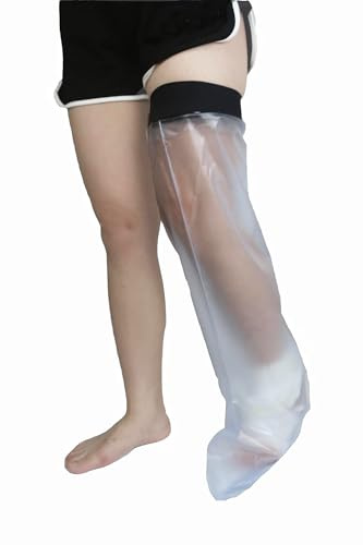 HKF HO KI HO Protege Platre Jambe Adulte,Protection Platre Jambe,Sac Etanche Platre Gardez Les Plaies Et Le Bandage Au Sec Pendant Le Bain-78cm