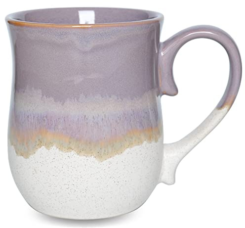 Bosmarlin Large Ceramic Coffee Mug, 20 Oz, Big Tea Cup for Office and Home, Dishwasher and Microwave Safe(20 Oz, Purple)